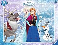 Ravensburger Kinderpuzzle - 06141 Anna und ELSA - Rahmenpuzzle für Kinder ab 4 Jahren, Disney Frozen Puzzle mit 40 Teilen
