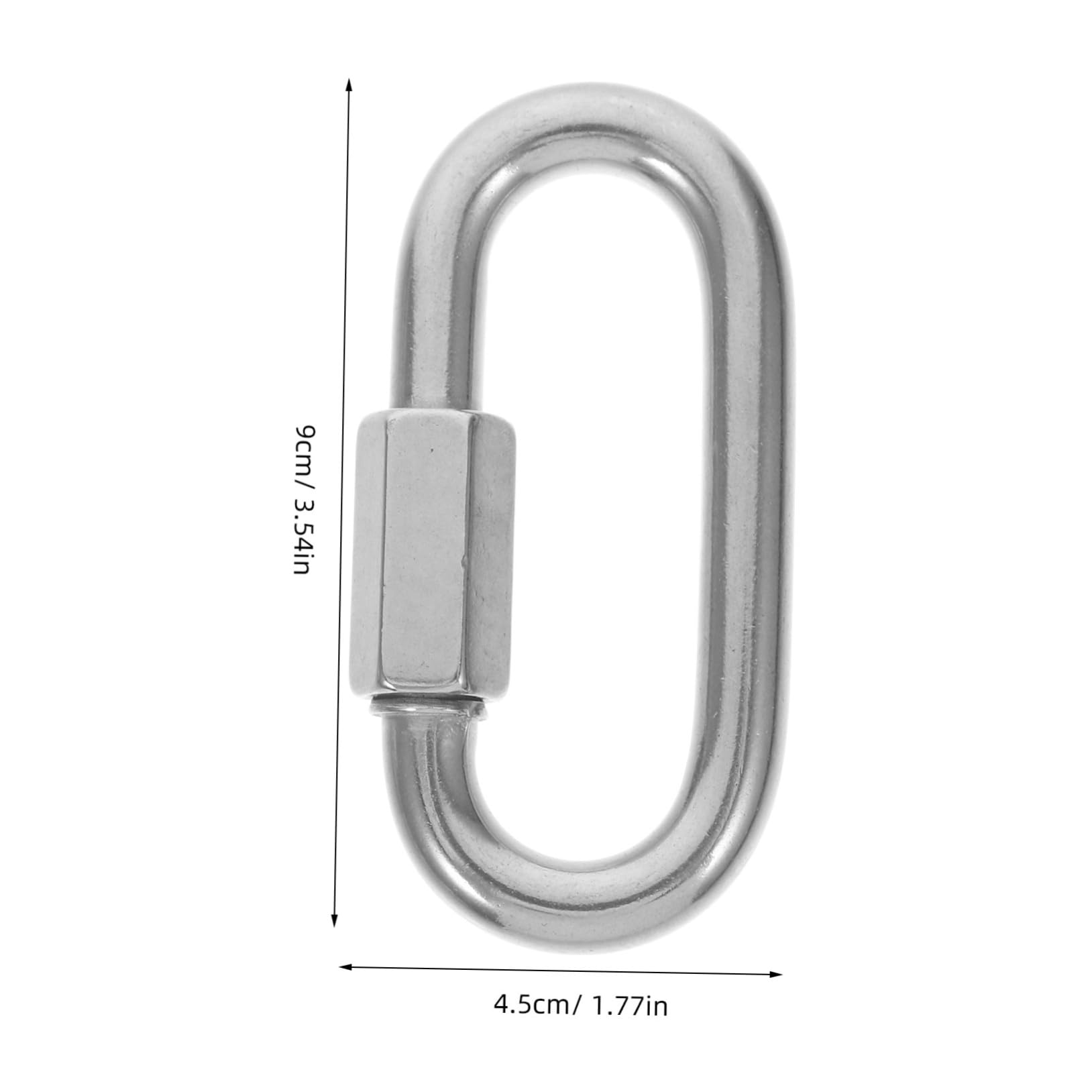Conector de Cadena de Acero Inoxidable, Eslabón Rápido en D 10 Pcs | Color Plata, Diseño de Acople Seguro, para Montaje Industrial y Cadena
