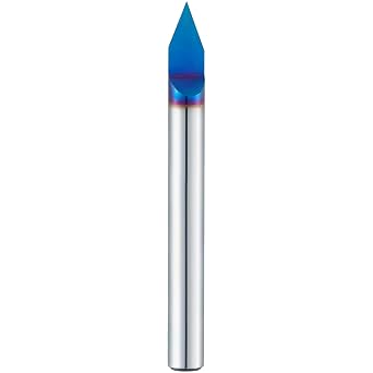 60 Degree V Groove Router Bit for CNC, Carbide V Groove Bit 0.005" Tip Width 1/4 Inch Shank with NACO Coated, CNC Carving Bits for Engraving and Signmaking Carving