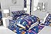 Kids Construction Bedding Set King Size,Cartoon Excavator Toy Trolley Comforter Cover for Boys Child Teens,Tractor Vehicles Crane Truck Duvet Cover,Childish Building Equipment Bedroom Decor Dark Blue