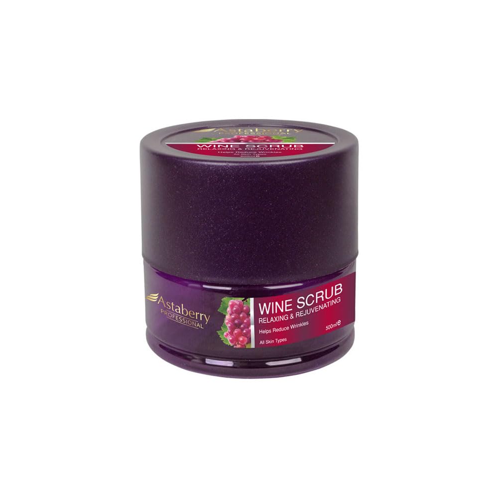 astaberry professional wine creme 500ml - improves skin moisturization | firmness & elasticity | relaxing & rejuvenating | reduce fine lines & replenish depleted moisture