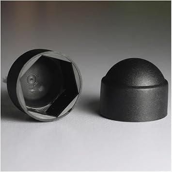 RWRAPS 5/10/20/50pcs M3 M4 M5 M6 M8 M10 M12 M14 M16 M18 M20 M22 M24 Black White Dome Protection Cap Screw Covers Exposed Hexagon Plastic Nut Bolt Hardware NutBlack,M4X7X9mm 50pcs