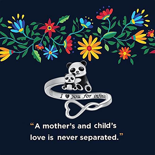 Mother Daughter Jewelry Elephant Panda Koala Dinosaur Rings Sterling Silver Necklace Bracelet Mom Child Animal Jewelry Gift2