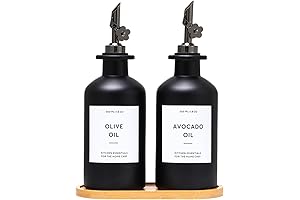 HOMCDALY Dark Olive Oil Dispenser Bottle – Your Kitchen’s New Culinary Aide