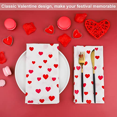 Servilletas de Tela Ruisita Corazones Rojos 43x43 cm Pack 4 miniatura 5