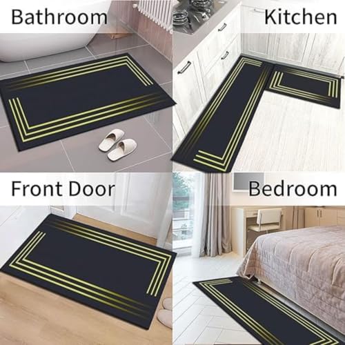 Image of Kitchen Anti Slip Mat for Floor, Waterproof Washable Kitchen Mats, Non Slip Kitchen Floor Mats for Home, Soft Mats for Kitchen, Kitchen Mats for Floor Anti Slip (3 LINE MAT)