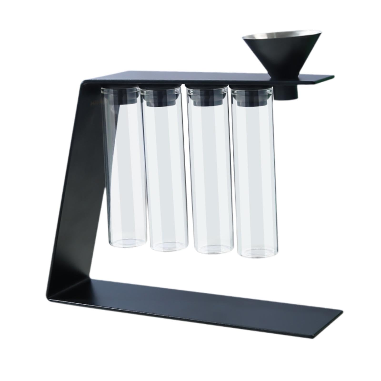 Kaffeebohnen Aufbewahrungsröhrchen Set, 4 Behälter, Luftdichte Glasfläschchen für Die Küchenbar