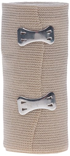 Medline Sure-Wrap Elastic Bandage with Clips, Latex Free, Non Sterile, 4