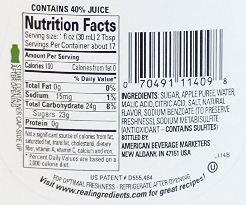 Crisp Apple Reàl, Apple Puree Infused Syrup, 16.9 FL OZ Squeezable Bottle (Pack of 1) thumbnail 4
