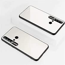 DYGG Replacement for Case Huawei p20lite 2019 Huawei Nova 5i Cover 9H Tempered Glass Back Surrounded by Soft TPU Bumper Drop Protection -White DYGG Replacement for Case Huawei p20lite 2019 Huawei Nova 5i Cover 9H Tempered Glass Back Surrounded by Soft TPU Bumper Drop Protection -White