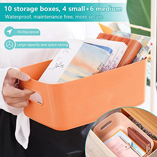 10 Pezzi Cestini Portaoggetti Plastica, Bagno