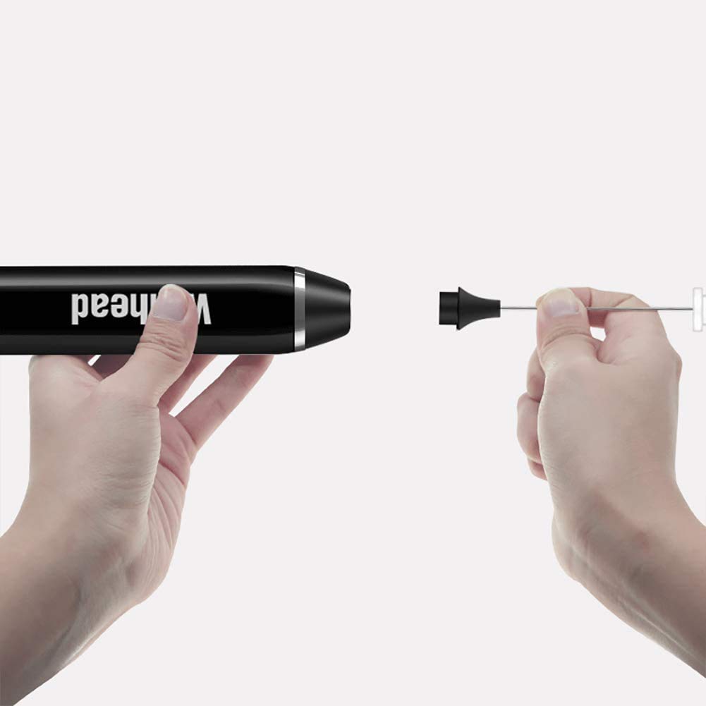 Espumador de Leche, batidor de Huevos pequeño eléctrico para el hogar con Carga USB, Mini palillo de Mano para Hornear y Enviar Crema automáticamente, Negro