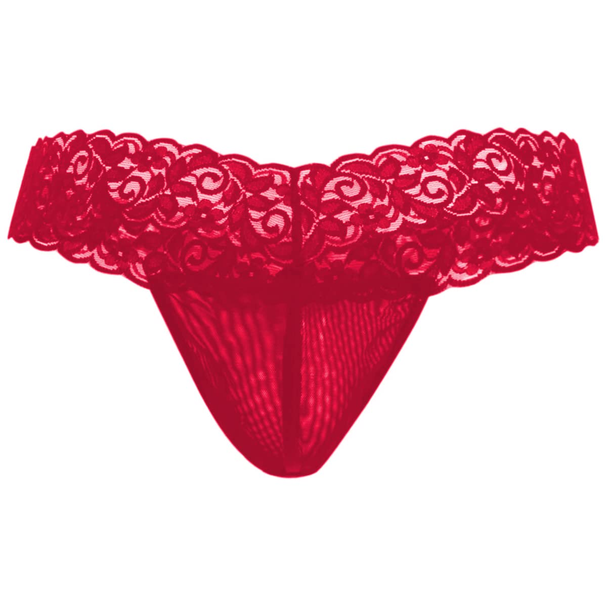 Mens Power Net and Lace Low Waist Free Size G String Underwear-image-6
