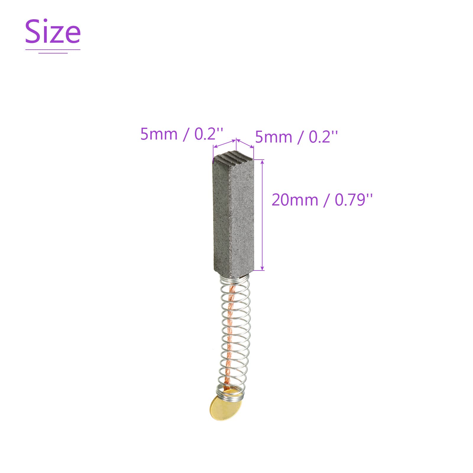 DMiotech 15 Pack 20mmx5mmx5mm Carbon Brushes for Electric Motor - Image 4