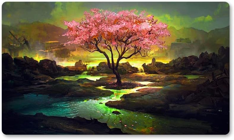 Pink Tree Board Game MTG Playmat Size 24x14 inch Mousepad Play Mat for TCG CCG Big Table Mats