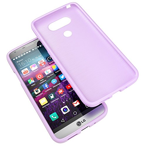 NALIA Funda Compatible con LG G5, Ultra-Fina Gel Protectora Movil Carcasa TPU Silicona Telefono Bumper, Ligera Goma Cubierta Jelly Cobertura Delgado Cover Flexible Smart-Phone Case - Morado