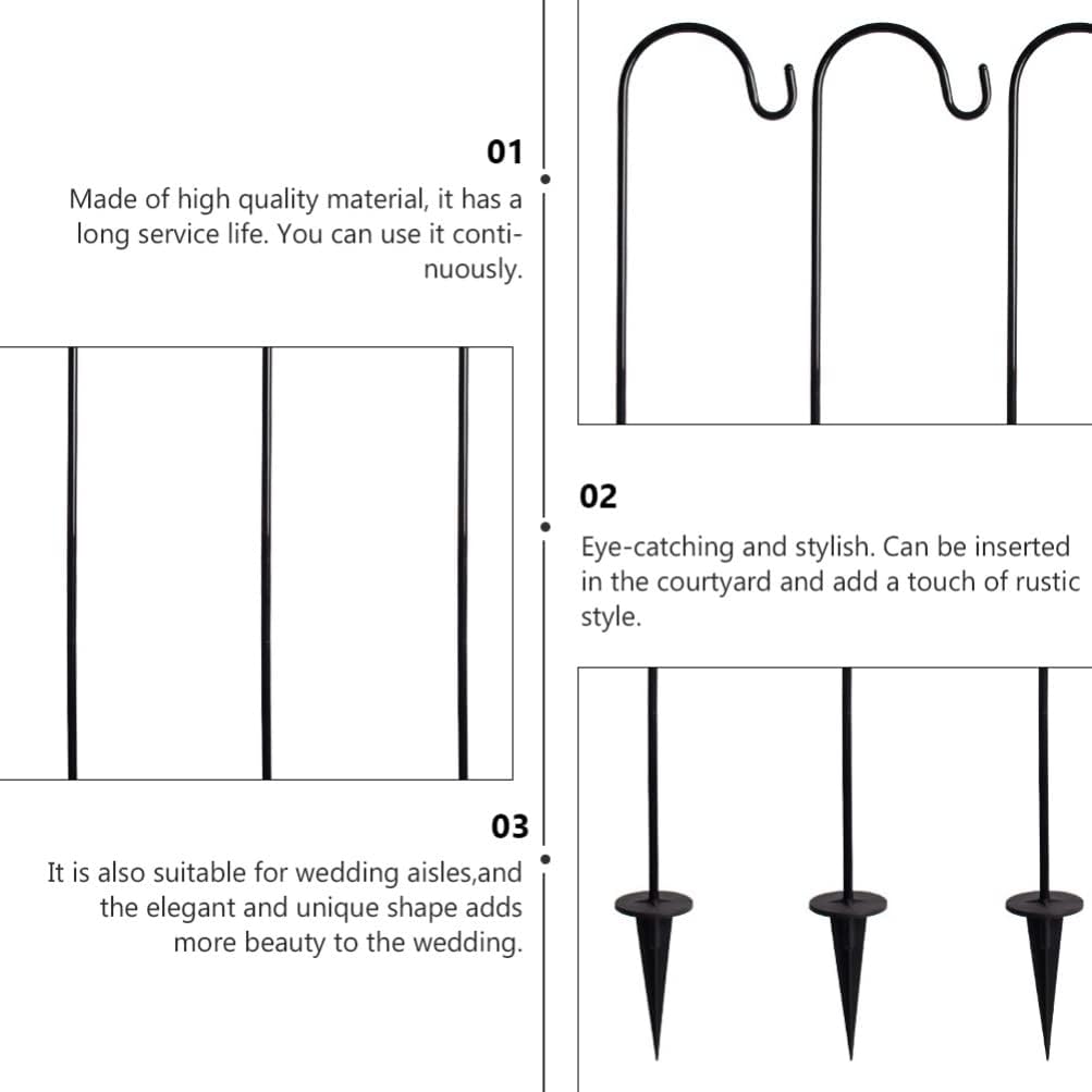 6pcs Ground Hooks for Outdoor Multi-Purpose Use Lawn Hangers for Lanterns Streetlamps and Flower Pots Metal Garden Hooks for Easy Installation and Performance