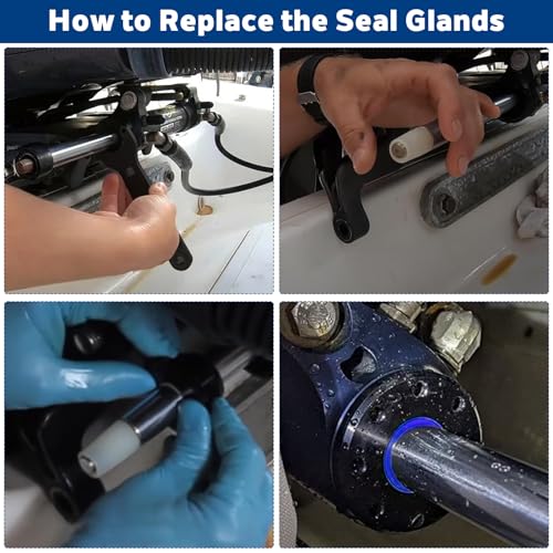 Image of HC5345 Seal Kit for SeaStar Front Mount Hydraulic Steering Cylinder Seal Kit with Pin Wrench HS5157 Replace HC5340, HC5342, HC5343, HC5344, HC5345, HC5346, HC6754, HC6755 Pivot /Front Mount Cylinders