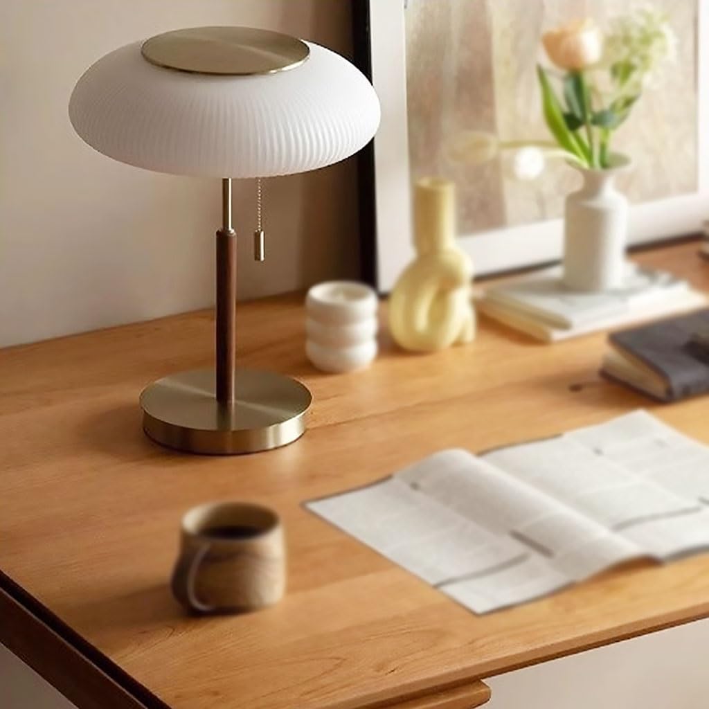 Desk Lamp Simple Glass Table Lamp Bedroom Bedside Study Simple Atmosphere Light Desk Lamps for Home Office