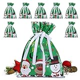 クリスマスラップ袋 - クリスマスキャンディ包装袋 8点セット | パーティー ギフト ホームデコレーション 子供 大人 ツリー 休日 お祭り
