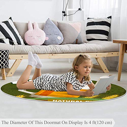 Tapis de sol doux antidérapant 120cm pour sécuriser le salon