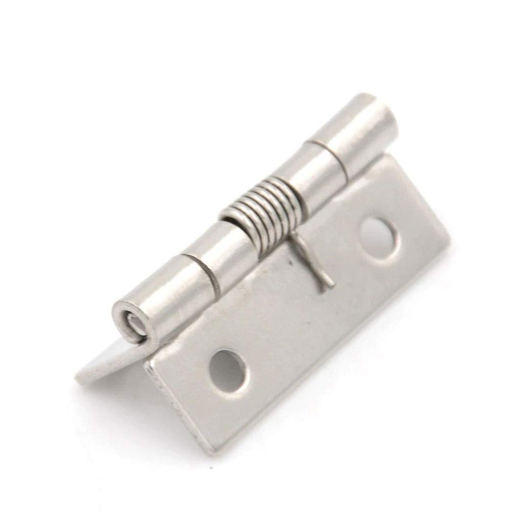 Charnière à ressort avec fermeture automatique en inox pour coffret technique