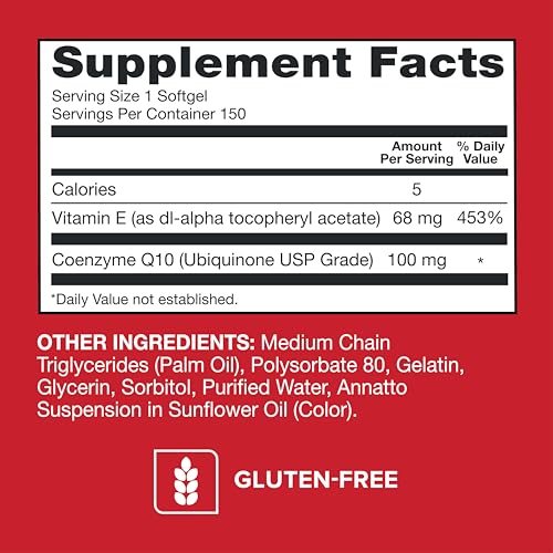 Image of Qunol Ultra CoQ10 100mg Softgels- 3X Better Absorption Coenzyme Q10 Supplements - Antioxidant Supplement for Vascular and Heart Health & Energy Production - 5 Month Supply - 150 Count