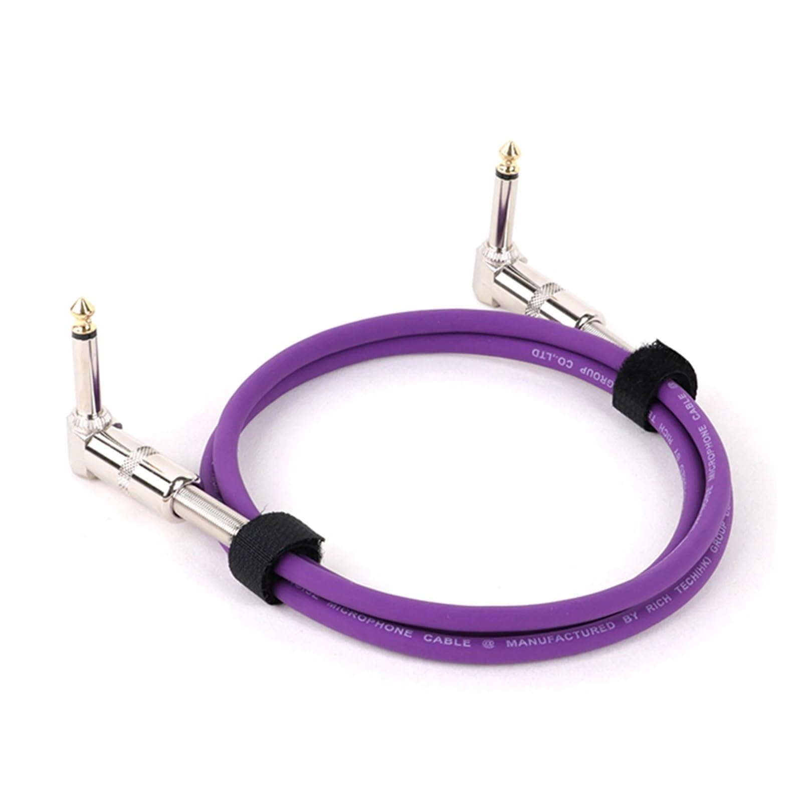 Cable de Efectos de Guitarra en ángulo Recto de 6,35 mm² (TS) de 1/4" for Instrumentos, Cable de conexión for Guitarra eléctrica.(Purple,15m)
