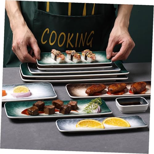 Platos Rectangulares de Cerámica para Sushi Alipis 2 Pzas miniatura 5