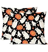 PANDICORN Hey Boo Halloween Throw Pillow Cover 12x20 Inch Outdoor Ghost Halloween