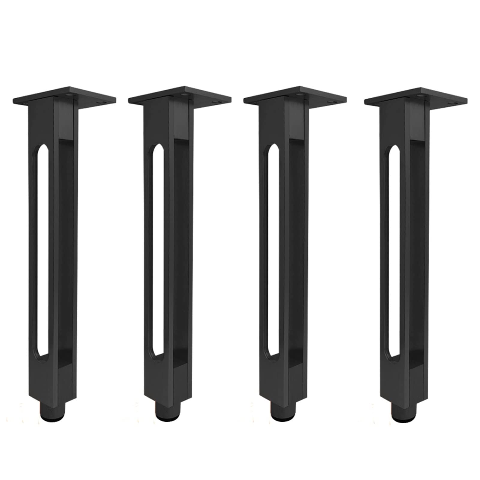 Gambe Di Supporto For Mobili In Metallo Regolabili | 4 pezzi di altezza 20-30 cm for tavolino da caffè, mobiletto da bagno, divano, comodino(Black-20cm-4pcs)