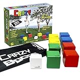 Crazy Bocce Ball Set - Indoor and Outdoor Family Fun for Everyone - A Game for All Ages β Living Room, Park, Backyard, Beach, Lawn Games, Party Games β 8 Cubes, Pallino & Carry Bag