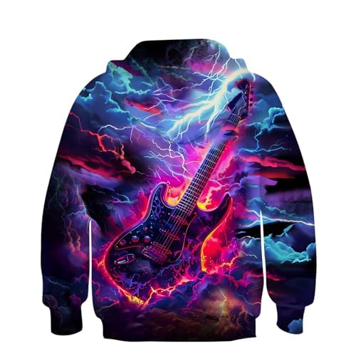 Image of Belovecol Boys Hoodies 3D Printed Hooded Sweatshirts with Pocket for 6-16Y | Pullover Hooded Style Pattern All-over Printed Long Sleeve Non-Fleece Soft Lightweight Tops for Kids