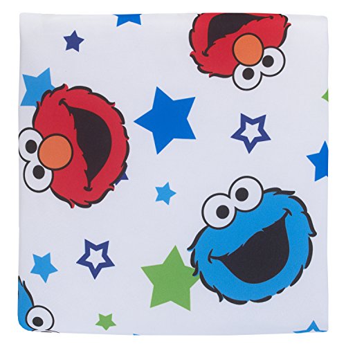 Sesame Street Awesome Buds Elmo/Cookie Monster 4 Piece Toddler Bed Set, Blue/Red/Green, 4 Piece Set #TOP4