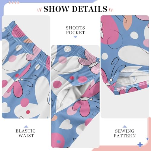 ZZKKO Butterflies Flowers Boys Pants for Kids Jogger Pants with Pockets S-XL4