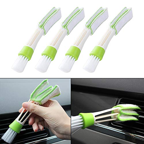 ZaCoo 4 Pcs Car Air Vent Duster Mini Air Conditioner Cleaner and Brush Auto Cleaning Tool