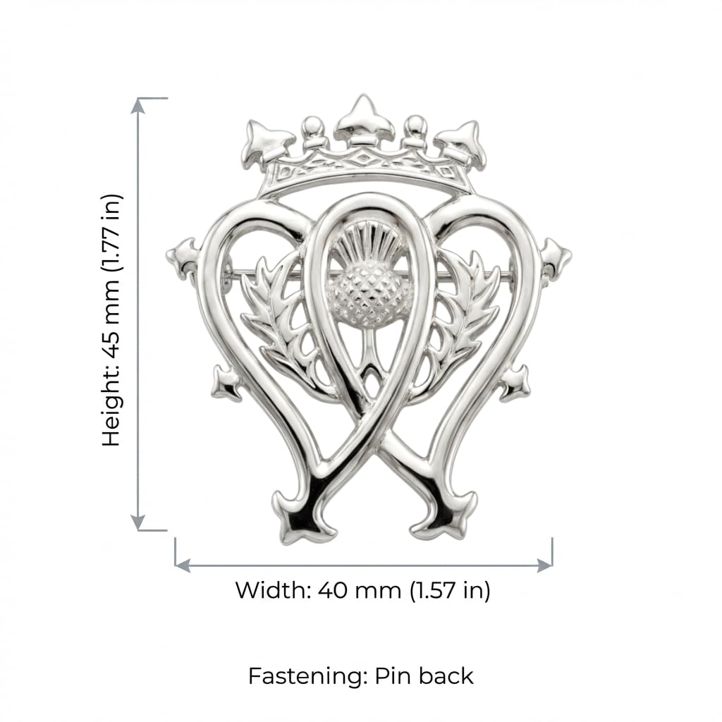 Alexander Castle Broche Luckenbooth Écossaise en Argent Sterling 925 pour Femme - Cadeau Écossais pour Femme, avec Coffret Cadeau Bijoux