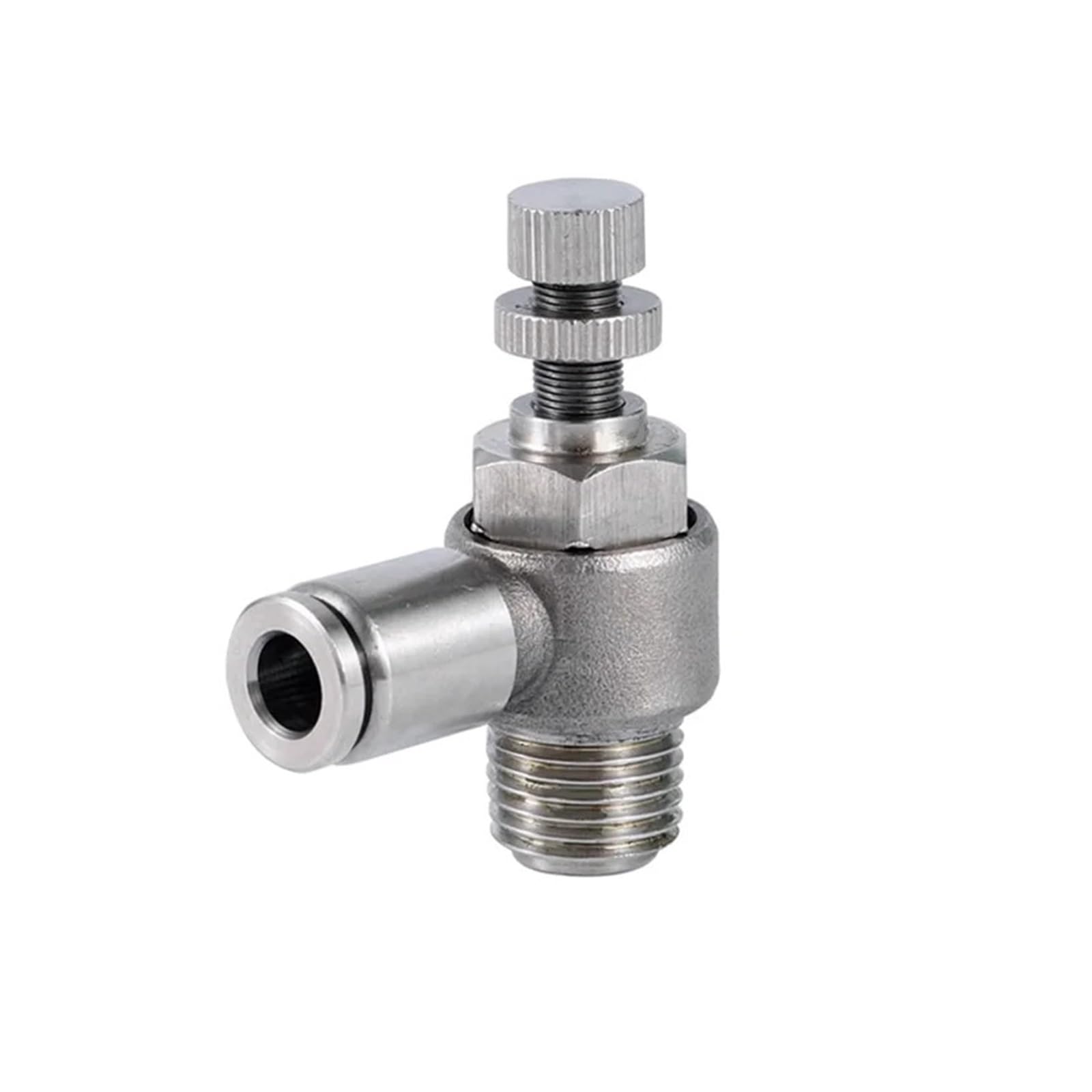 AARTERZZA Hose Barb 8mm-3/8 BSP Male Air Speed Control Valve 304 Stainless Steel Air Pneumatic Fitting Quick Connector