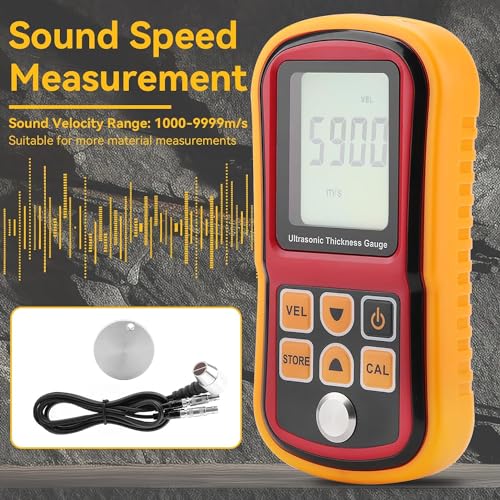 Calibrador Digital de Grosor Ultrasónico KEhtu, Instrumento Medidor de Ancho de Acero, Rango 1.2-225mm, Alta Precisión, Pantalla LCD Grande miniatura 4