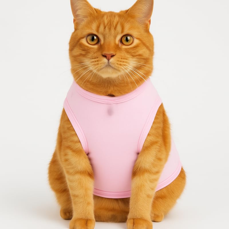 Image of Thunder Tails Printed Cat T Shirt for Cats and Kittens | Breathable Cotton Cat Clothes with Round Neck | Pet Dress for Small to Large Cats Apparel (Queen of Cuteness & Chaos, L)