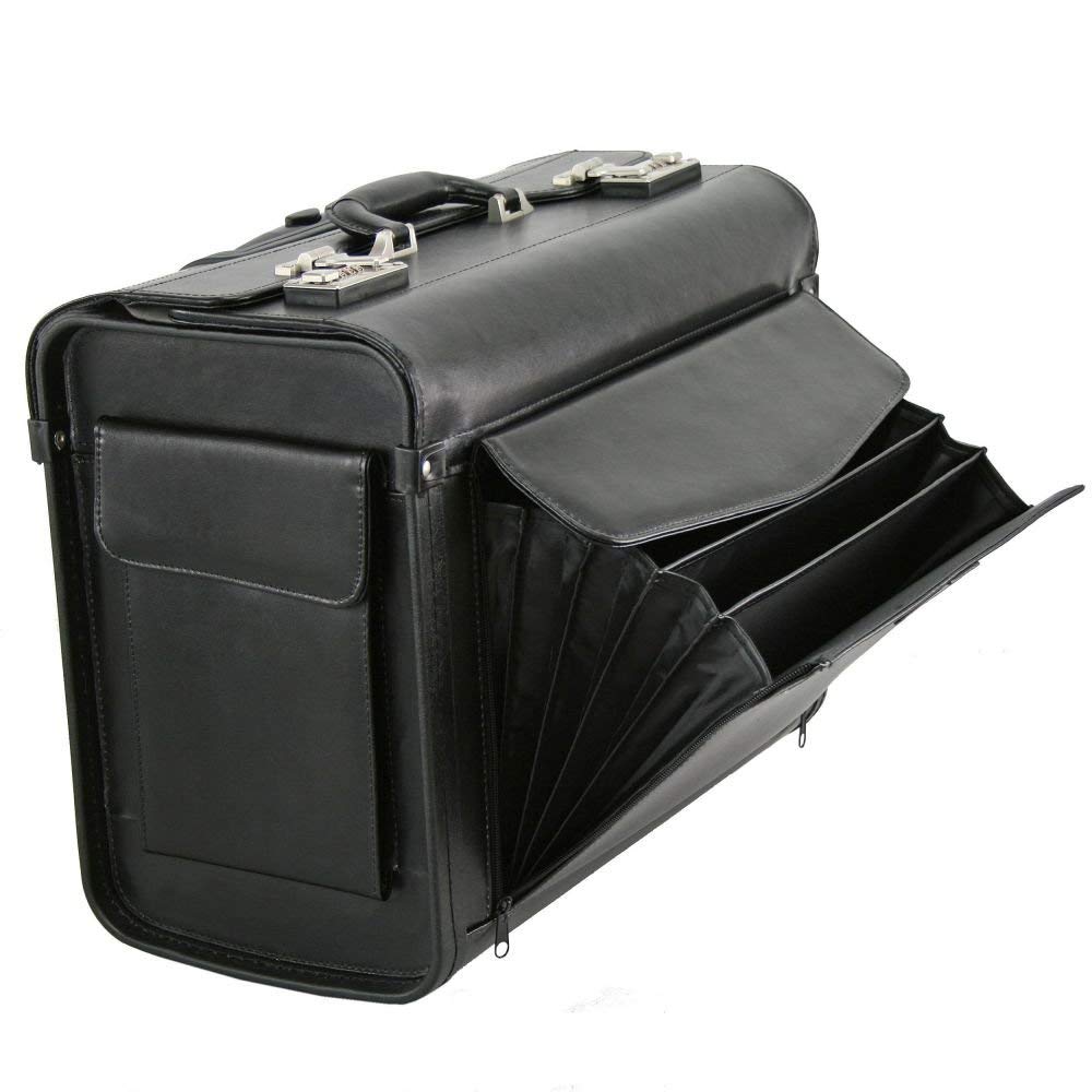 Pilotenkoffer Businesstrolley 45.5 cm schwarz