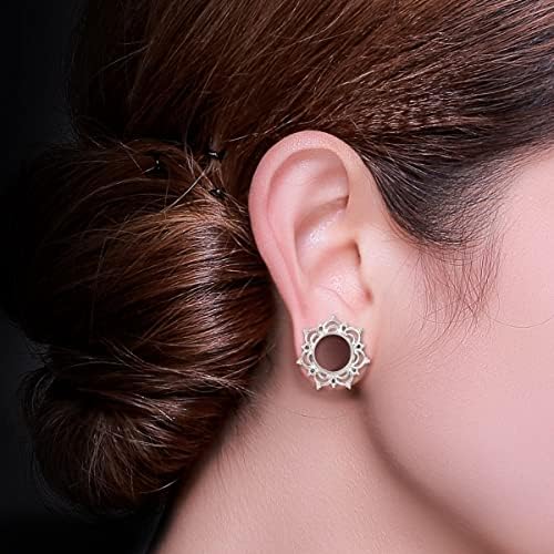 KUBOOZ (1 Paire 2018 Été Nouvelle Arrivée Sea-Shell En Acier Inoxydable Vis Bouchons D'oreille Tunnels Jauges Civière Piercings 0g