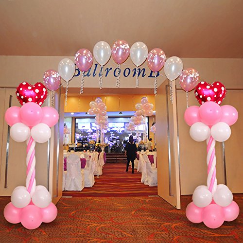 NUOLUX Balloon Column Stand Base and Pole Balloon Arch Kit for Birthday Party Wedding Decorations (2sets)