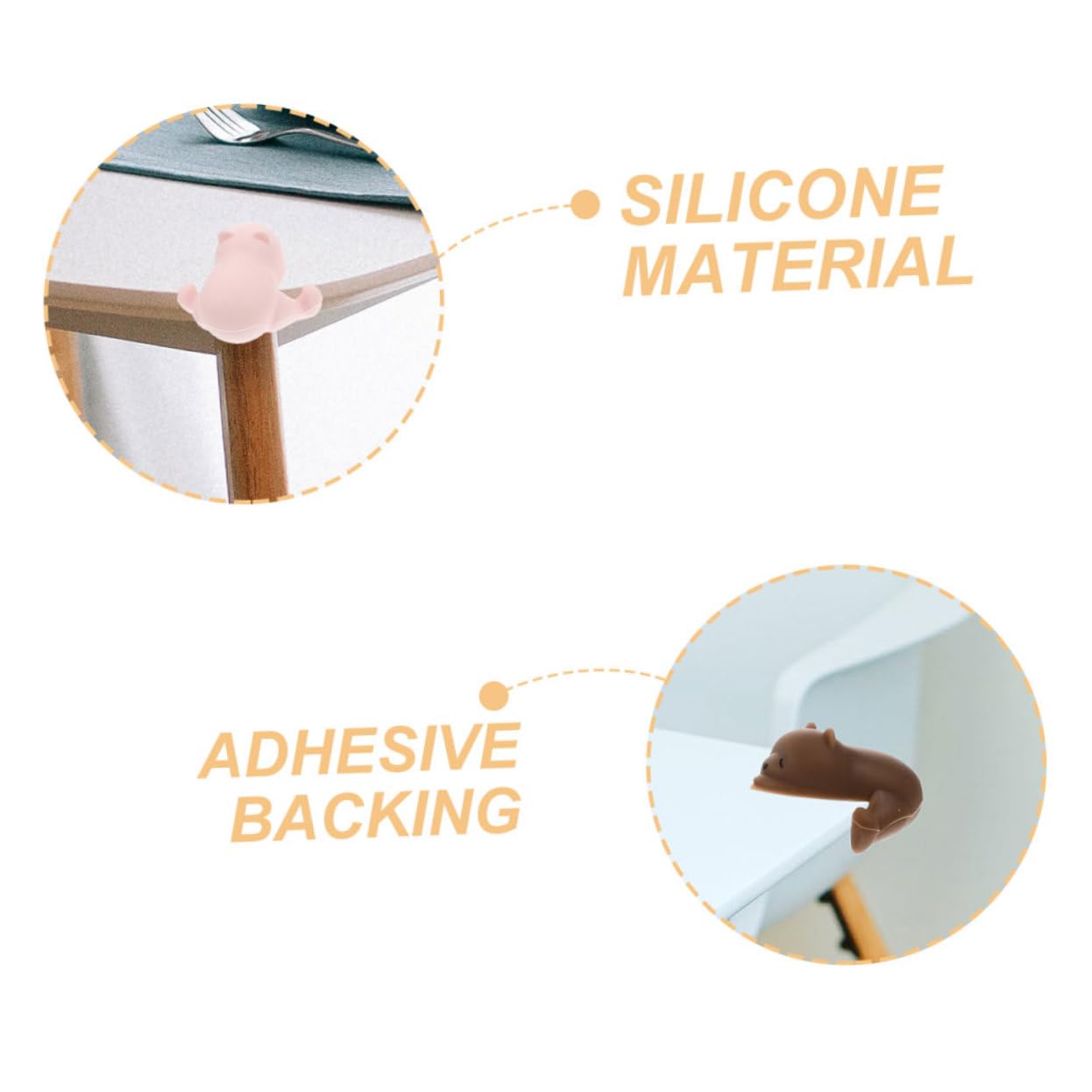 Abaodam Lot De 4 d'angle pour Table Meubles De Meubles Support Adhésif 8 Pièces X 4