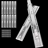 22 inch Soft Close Drawer Slides Set 6-Pairs (12 Pieces),Full Extension Side Mount Ball Bearing,Less