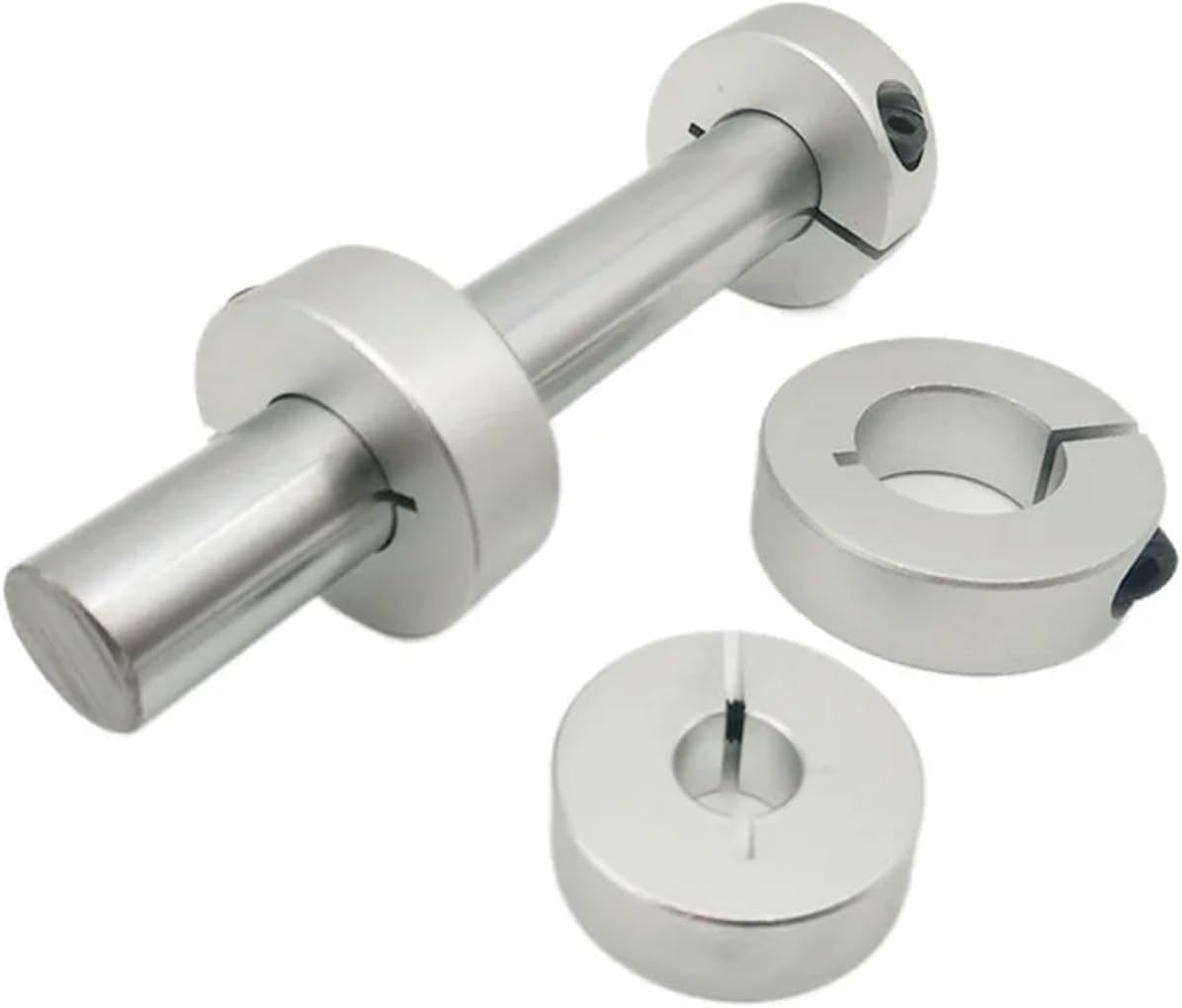 1 Open Fixed Ring Lightweight Bearing Limit Sleeve Locking Sleeve Aluminum Automatic Ring Positioning Shaft Ring with Slit(8-25-8)