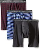 Fruit of the Loom Men's Everyday Active  Stripe Solid Boxer Brief(Pack of 3)