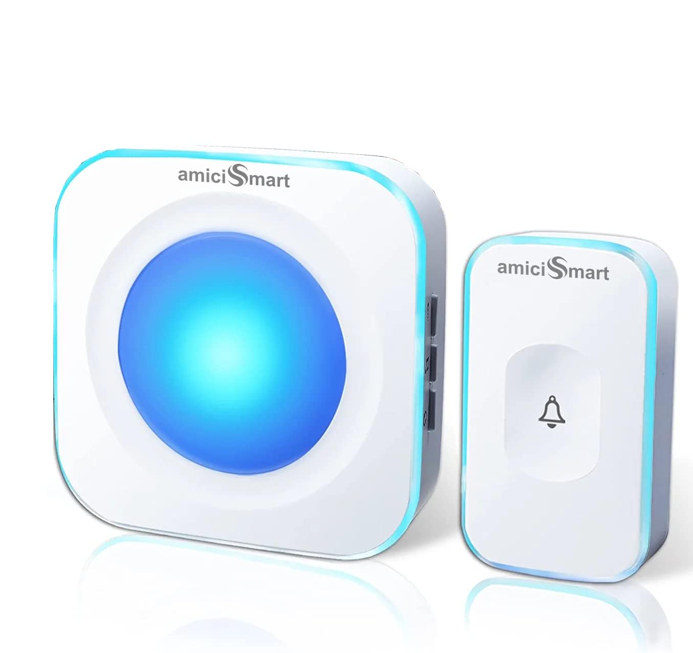 amiciSmart Wireless Doorbell with Touch Button, 120m Range Call Bell with 36 Chimes 4 Volume Level and RGB Indication (B07TWR83VH) Amazon Price History, Amazon Price Tracker