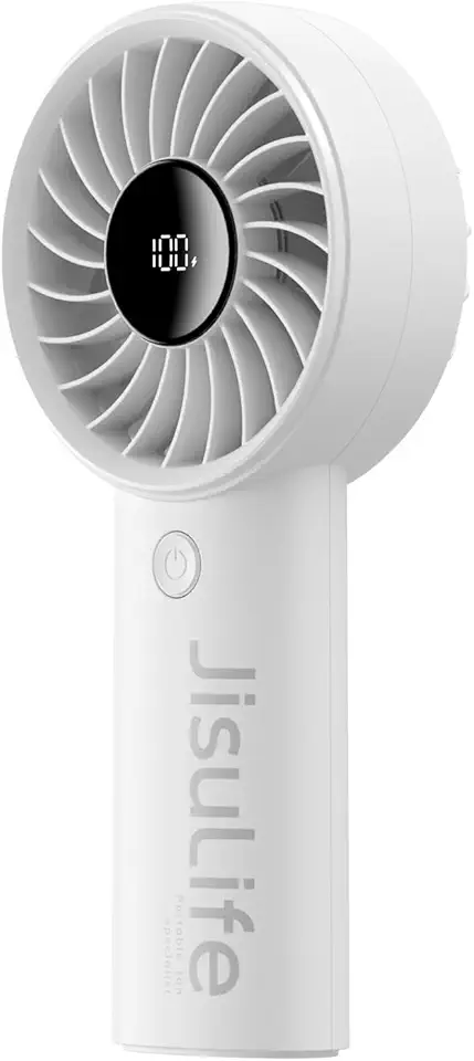 JISULIFE Mini ventilateur portable 3600 mAh avec vent puissant, mini ventilateur rechargea