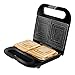 Cecotec Appareil à Sandwichs Rock'n Toast Squared. Revêtement anti-adhérent RockStone, Capacité pour 2 sandwichs, Surface en carrées, Poignée tact froid, 750 W